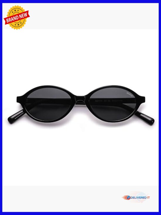 Handmade Acetate Polarized Oval Sunglasses Y2K Retro Vintage Narrow Fit